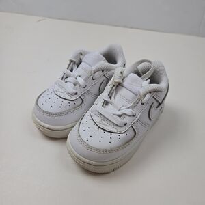 Nike Kids Air Force 1  White Sneakers Size 5c